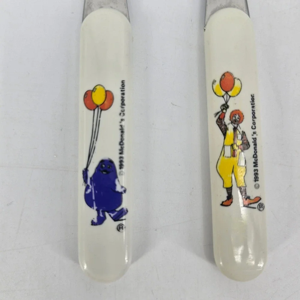 Vintage McDonald's Kids Flatware Lot Ronald Grimace McNugget Buddies 1990s